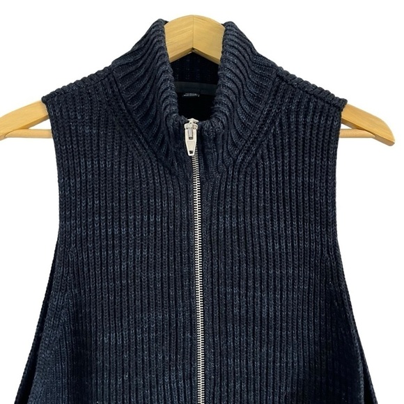 ALEXANDER WANG Long Zip Chunky Ribbed Knit Wool Sweater Vest - Picture 6 of 11